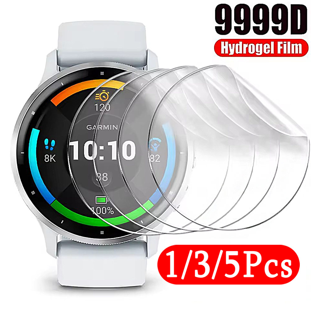 Watch Face Protector - 1-5 ชิ้นนาฬิกาไฮโดรเจลฟิล์มสำหรับการ์มิน วีนู 3 3s 2