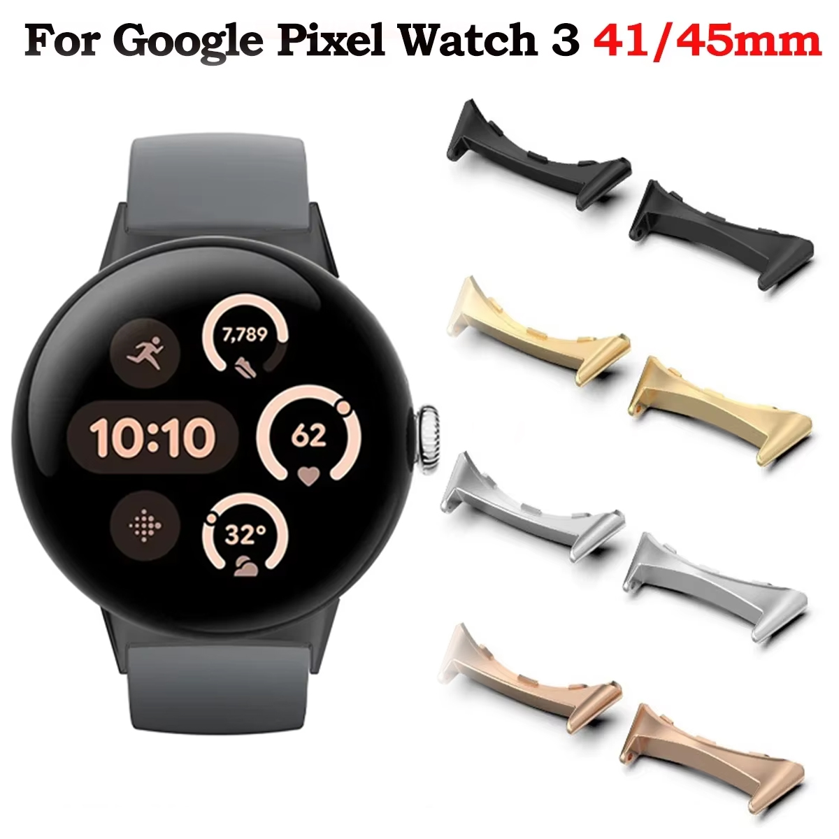 Smartwatch Watch Accessories - 2pcs สายนาฬิกาอะแดปเตอร์สําหรับ Google Pixel Watch 3