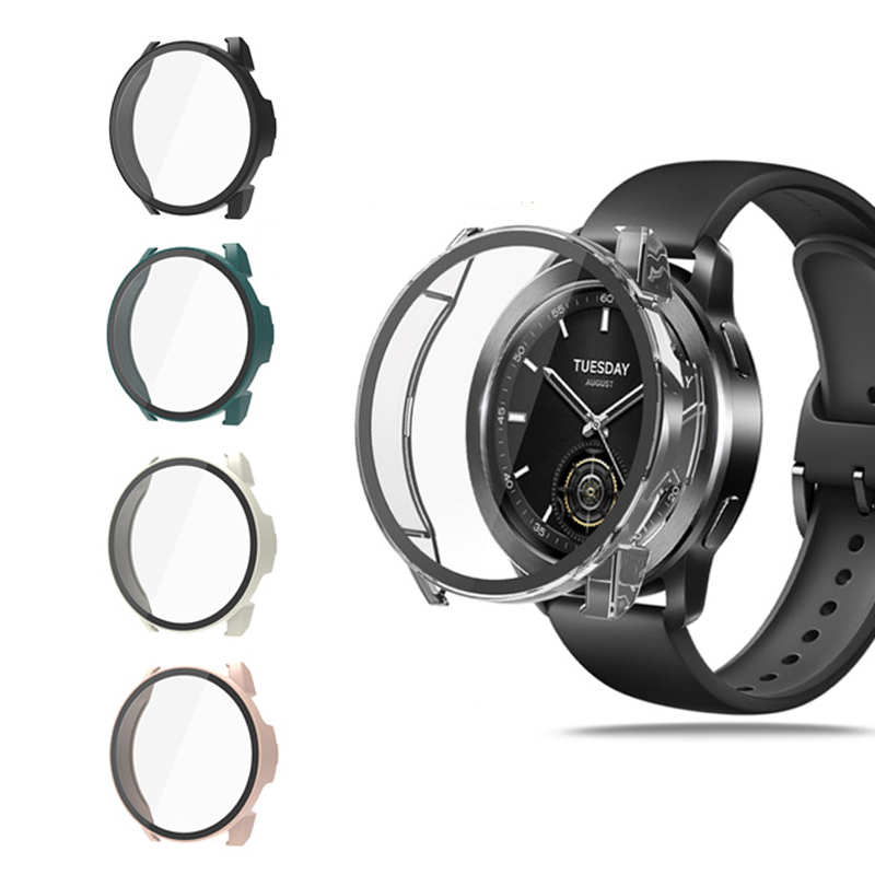 Xiaomi Smartwatch S3 Accessories - เคสกรอบนาฬิกาสมาร์ทวอทช์ฟิล์มป้องกันหน้าจอกระจกขอบแข็งอุปกรณ์เสริมอัจฉริยะสำหรับนาฬิกา Xiaomi S3กรอบป้องกันกันชน