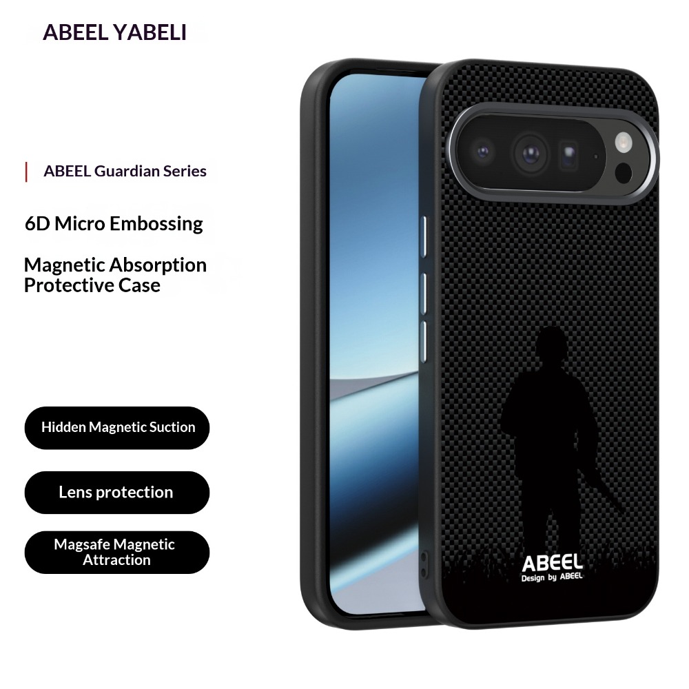 Google Pixel 9 - เคสแม่เหล็กดีไซน์ลายคาร์บอนไฟเบอร์สไตล์เรโทรสำหรับ Google Pixel 9 10 Pro