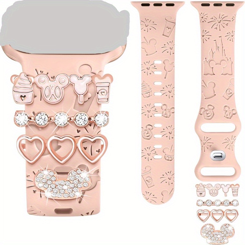 Smartwatch Watch Accessories - เสน่ห์สายนาฬิกาธีมการ์ตูนที่น่ารักและหัวเข็มขัดตกแต่งเพื่อการอัพเกรดของสายรัดข้อมือที่มีสไตล์