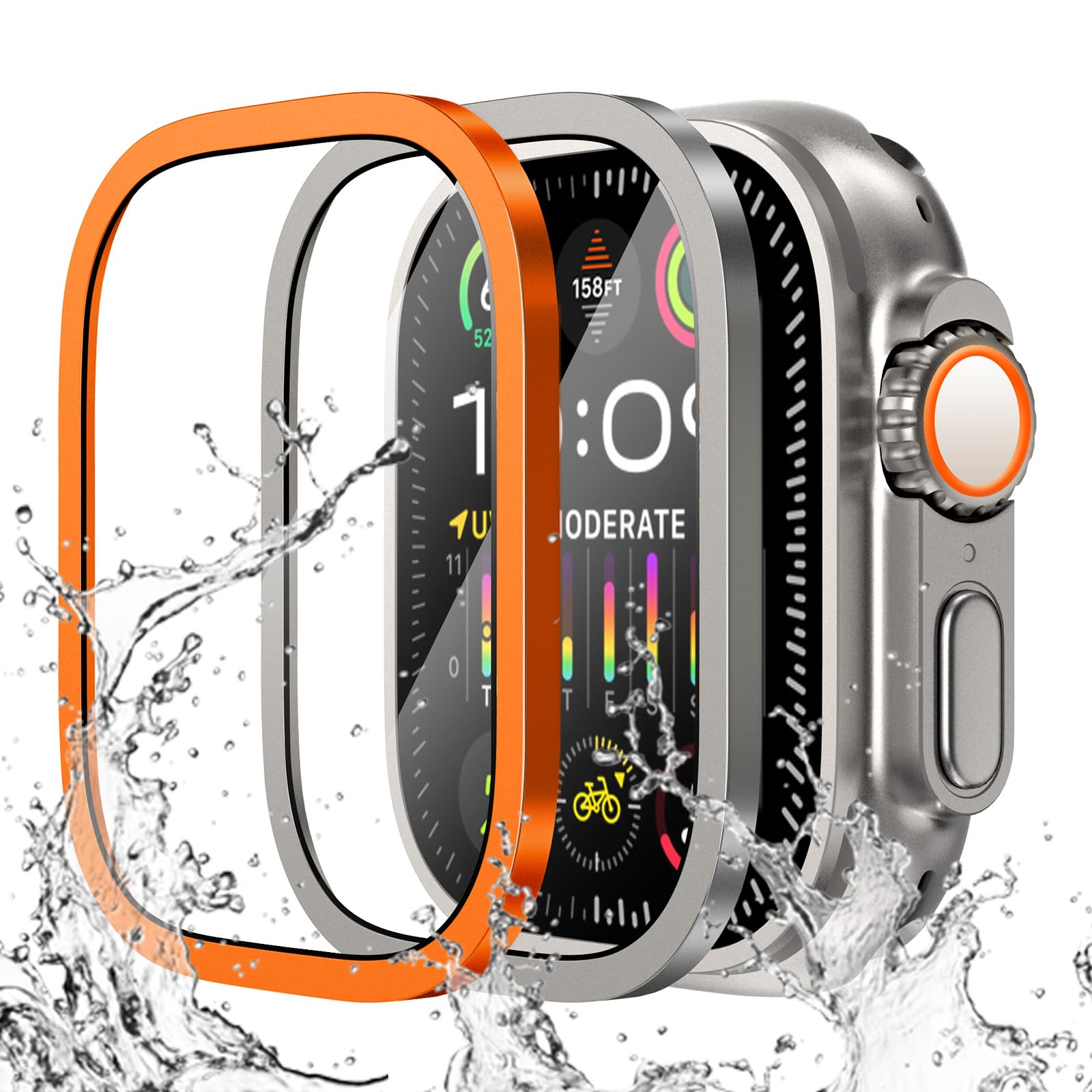 Smartwatch Case - กระจกนิรภัยสําหรับ Apple Watch Ultra 49 มม.