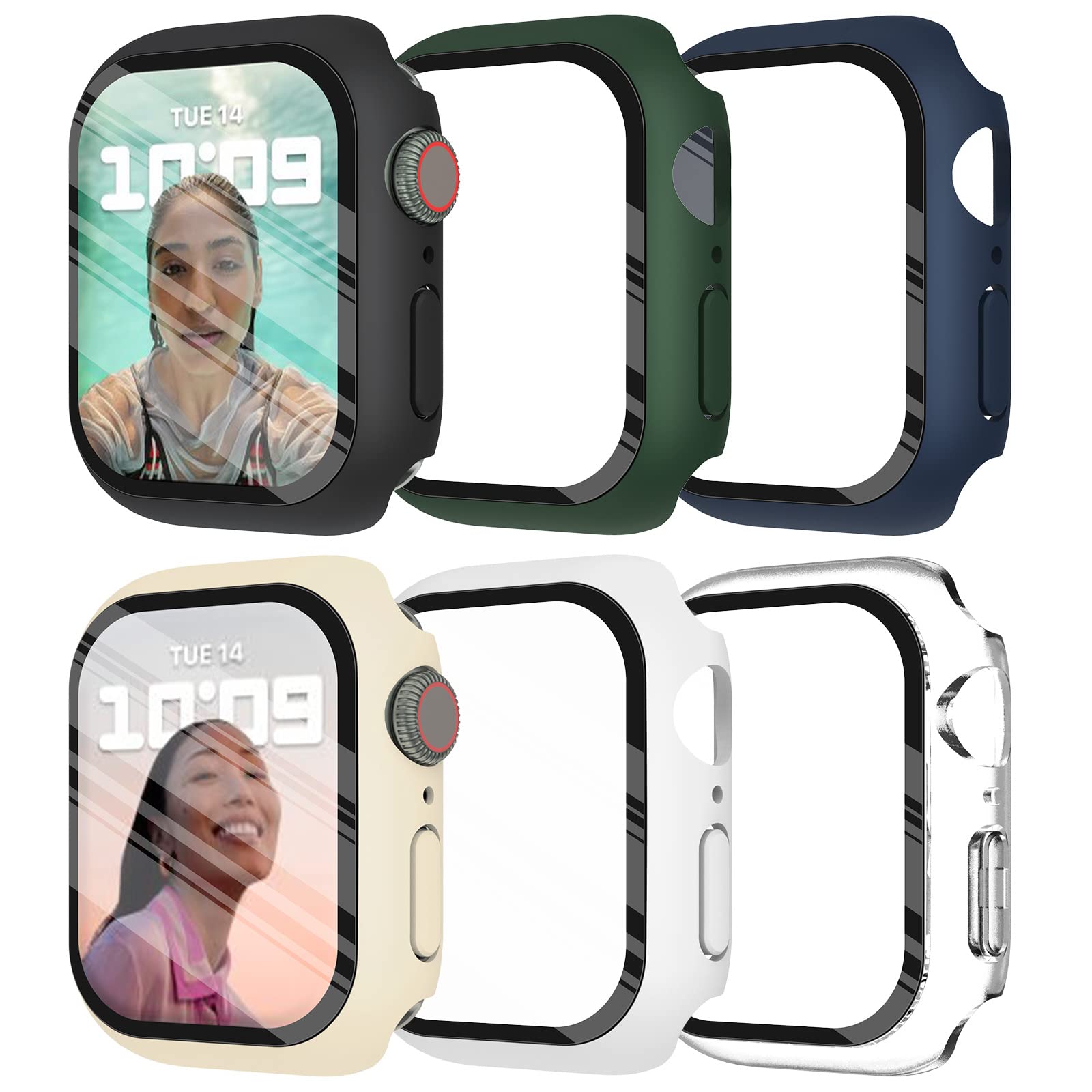Garmin Smartwatch Accessories - กระจกนิรภัย + ฝาครอบสําหรับ Apple Watch 9