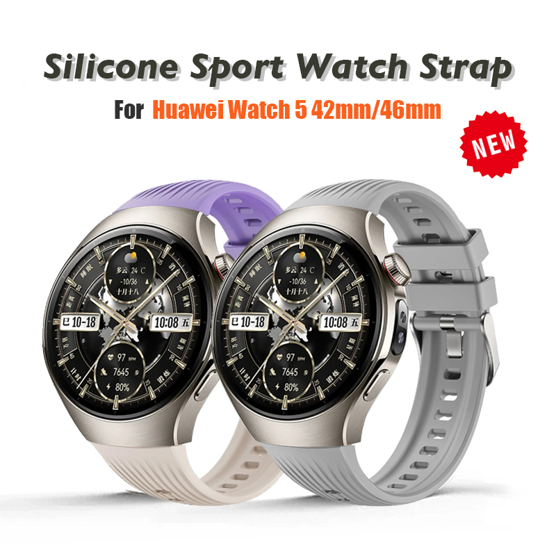 Huawei Smartwatch Accessories - สายคล้องคอซิลิโคนสําหรับ Huawei Watch 5 46 มม.42