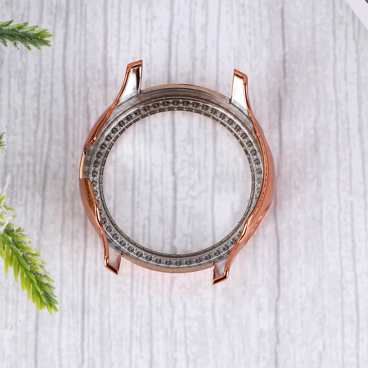 Smartwatch Case - เคสป้องกันนาฬิกาประดับเพชรเทียม 1 ชิ้น สีโรสโกลด์ น้ำหนักเบา ป้องกันรอยขีดข่วนและฝุ่น
