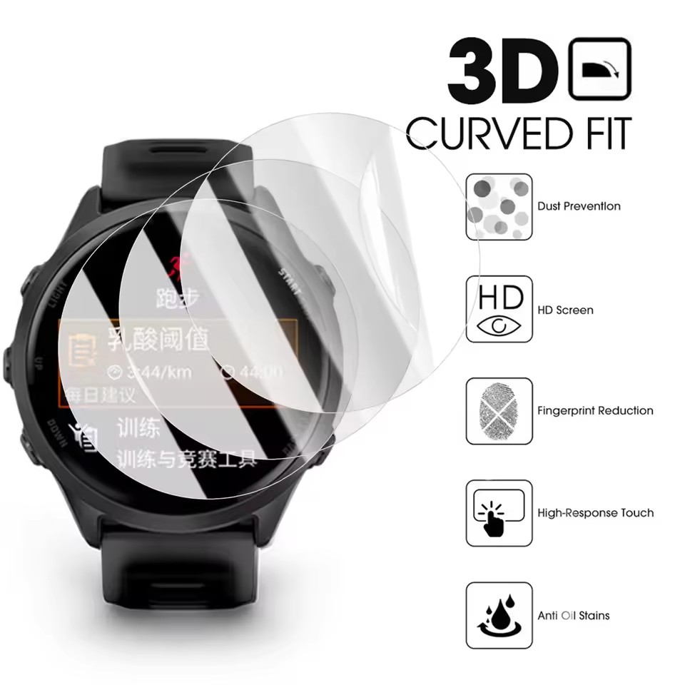 1-3 ชิ้นฟิล์มไฮโดรเจลสำหรับการ - Garmin Smartwatch Accessories บทวิจารณ์และราคา