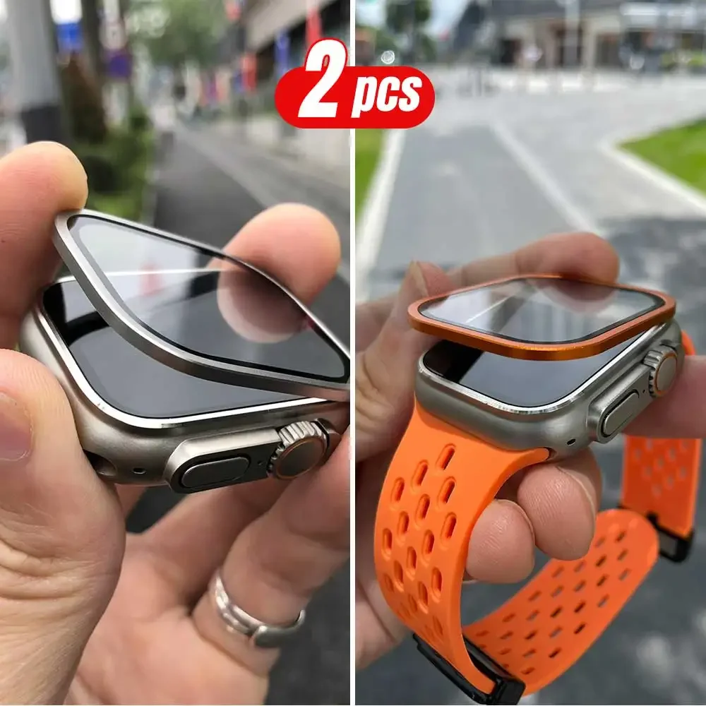 กรอบโลหะไทเทเนียม 2 ชิ้นสําหรั - Apple Smartwatch Accessories บทวิจารณ์และราคา