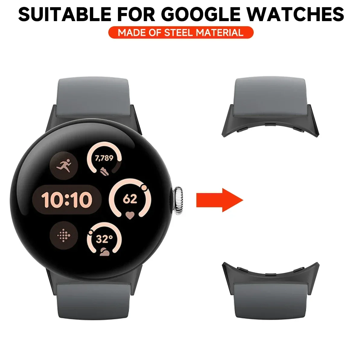 2pcs สายนาฬิกาอะแดปเตอร์สําหรั - Smartwatch Watch Accessories บทวิจารณ์และราคา