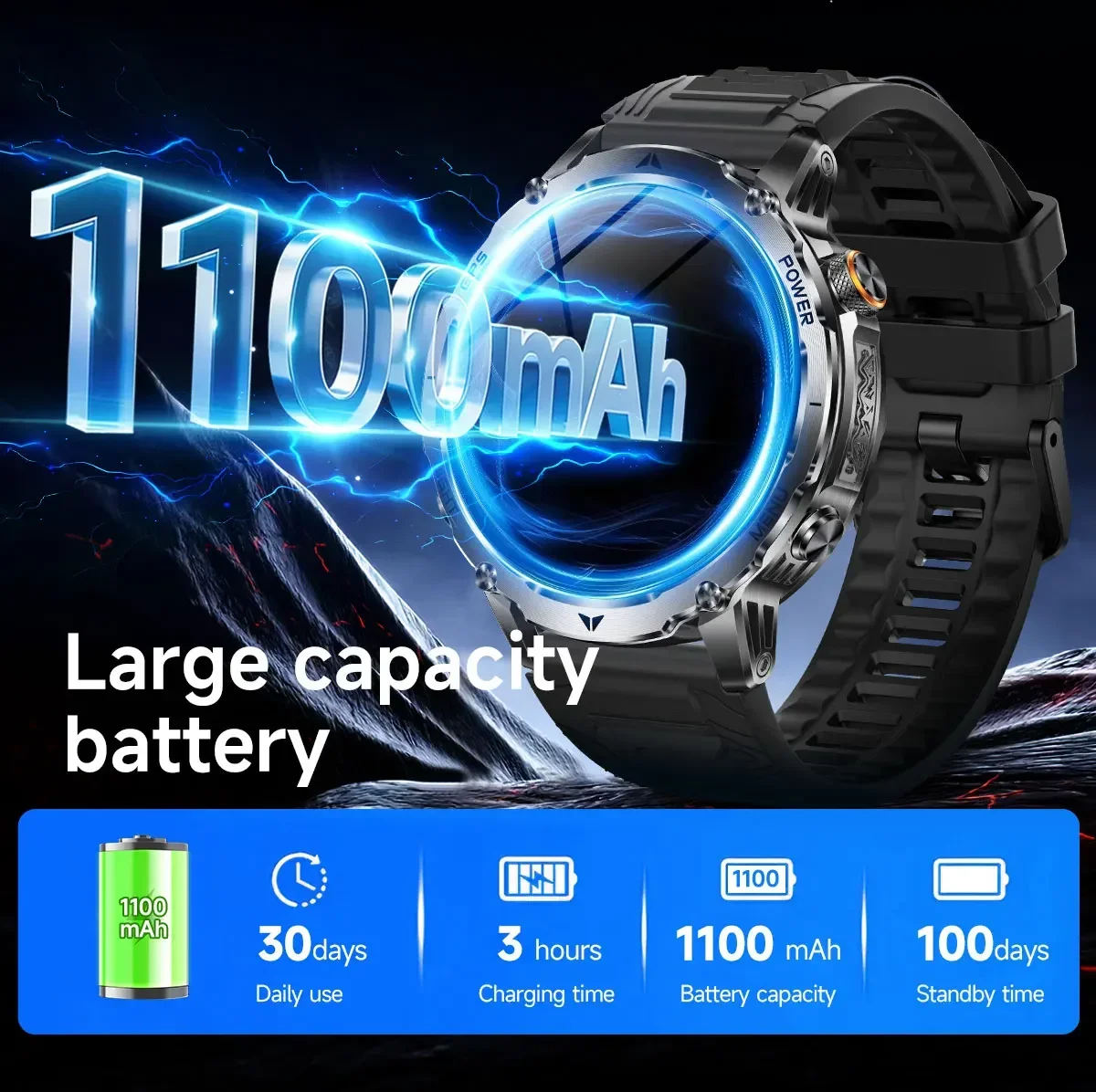 สมาร์ทวอทช์ทหารสำหรับผู้ชายพร้ - Smartwatch M Active บทวิจารณ์และราคา