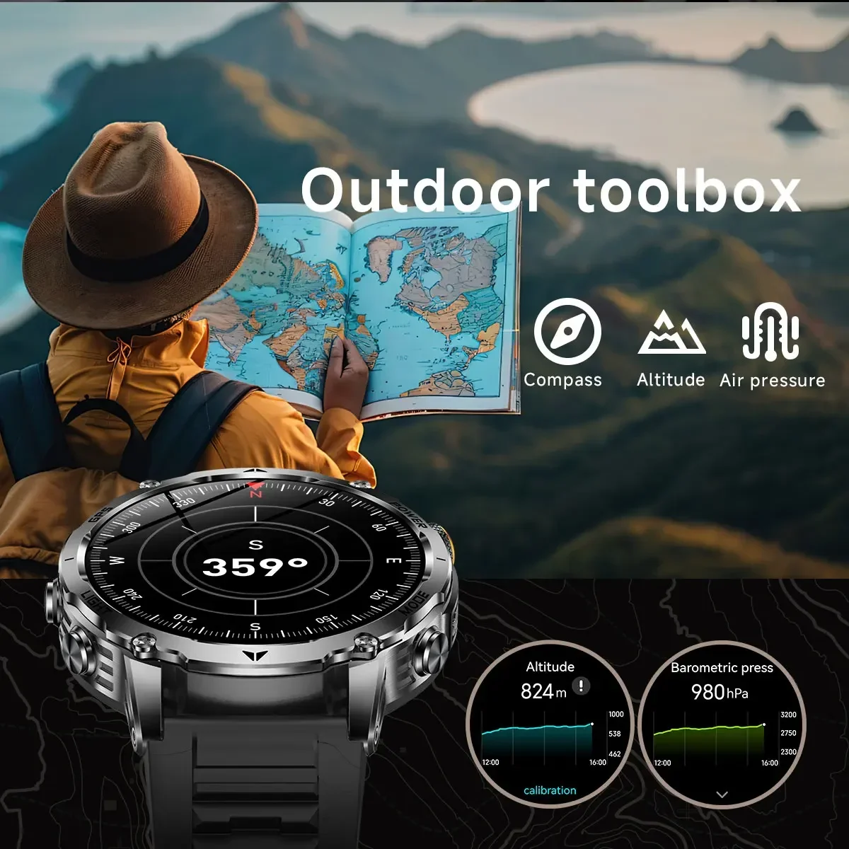 สมาร์ทวอทช์ทหารสำหรับผู้ชายพร้ - Smartwatch M Active บทวิจารณ์และราคา