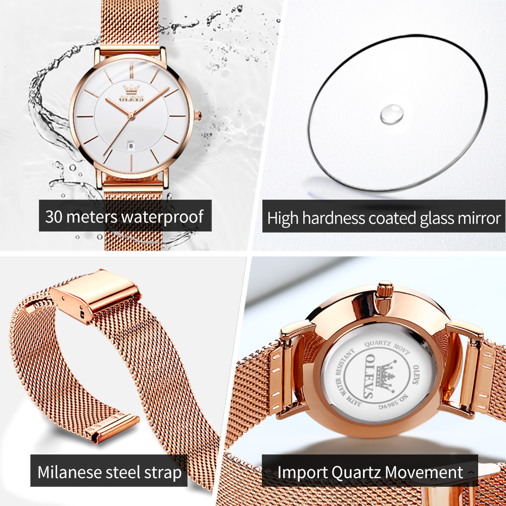 OLEVS นาฬิกาผู้หญิง 5869 Elega - Accessories With Watch บทวิจารณ์และราคา