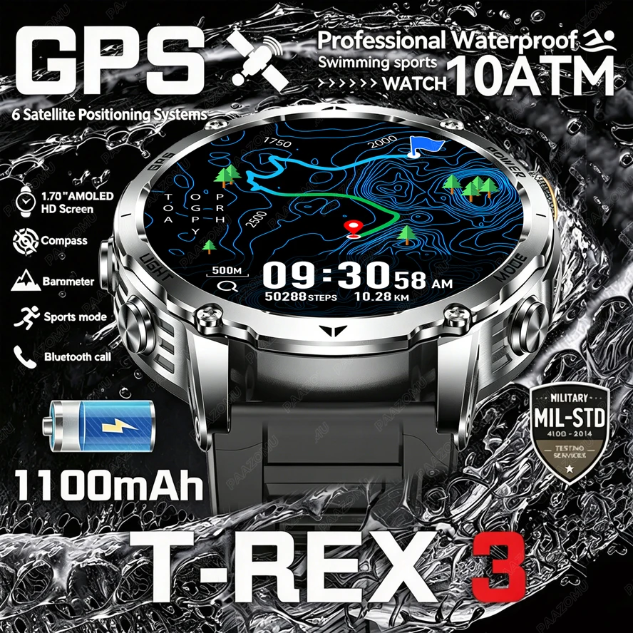 สมาร์ทวอทช์ T-Rex 3 ระดับทหาร  - Smartwatch M Active บทวิจารณ์และราคา