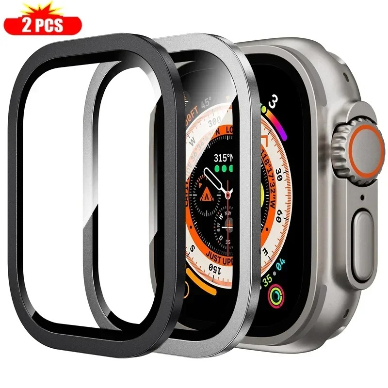 2PCS กระจกนิรภัยสําหรับ Apple  - Smartwatch Case บทวิจารณ์และราคา