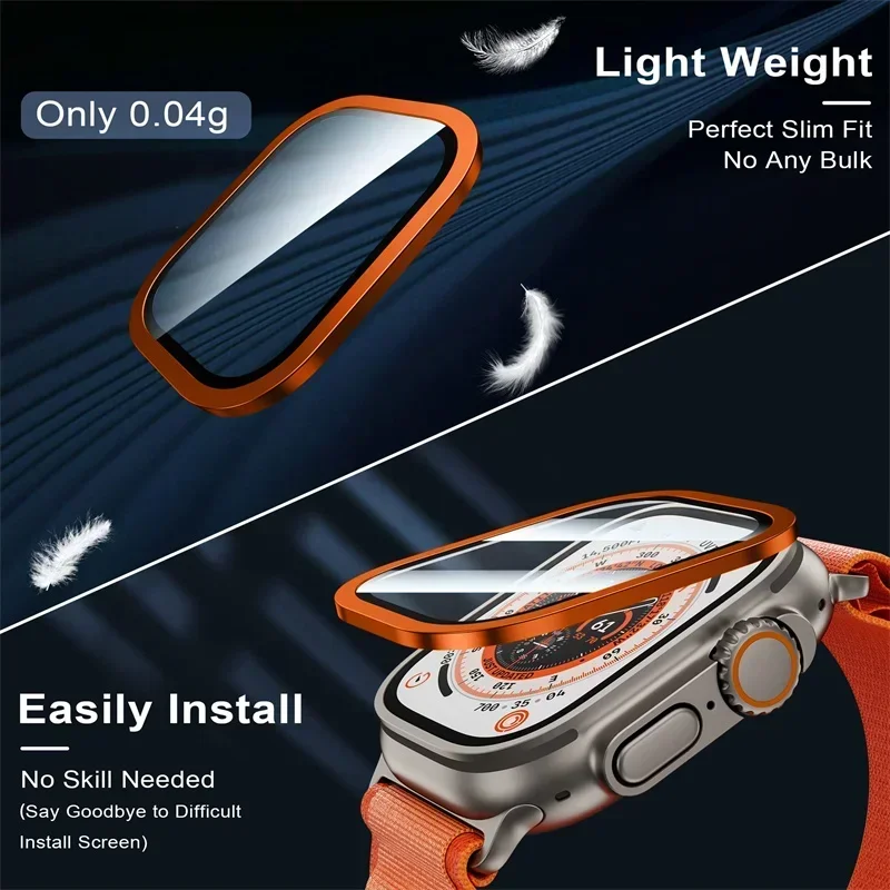 2PCS กระจกนิรภัยสําหรับ Apple  - Smartwatch Case บทวิจารณ์และราคา