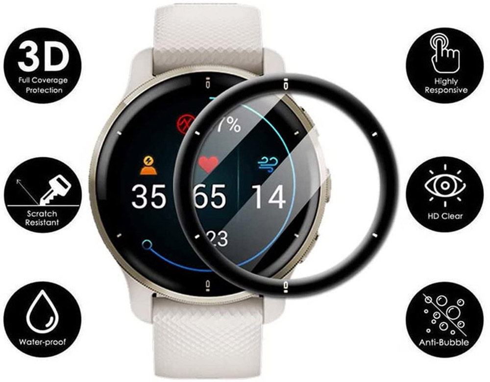 3D ขอบโค้งป้องกันฟิล์มสําหรับ  - Garmin Smartwatch Accessories บทวิจารณ์และราคา