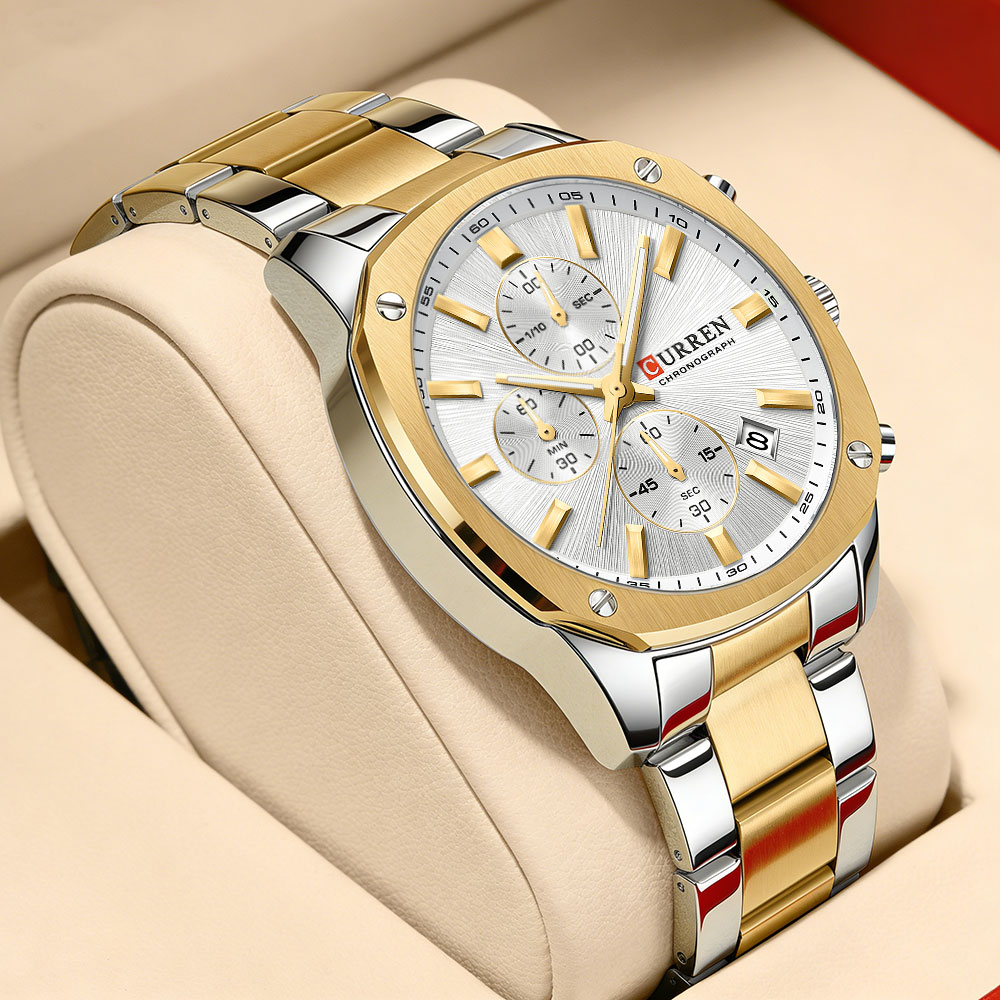 CURREN นาฬิกาสปอร์ตสำหรับผู้ชา - Accessories With Watch บทวิจารณ์และราคา