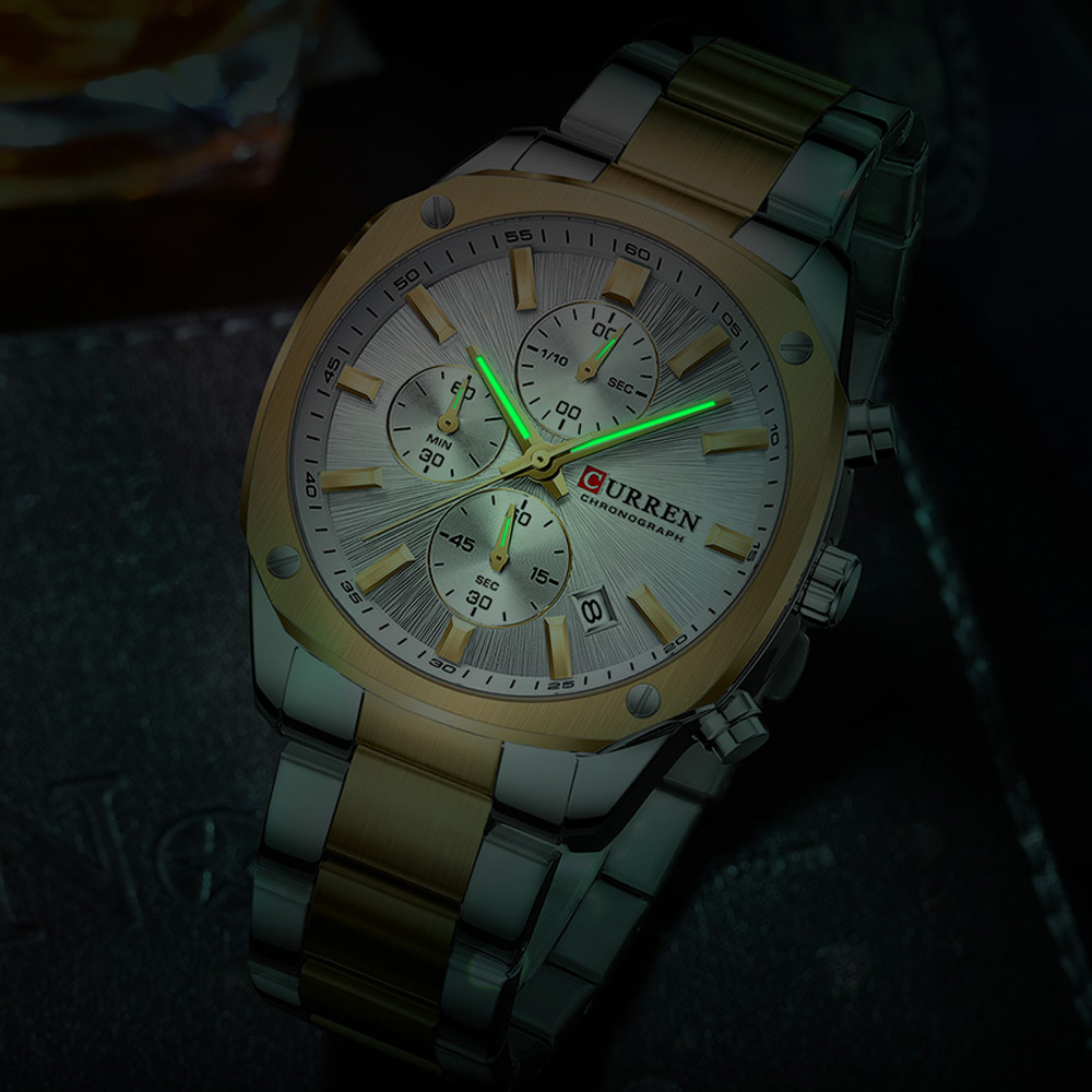 CURREN นาฬิกาสปอร์ตสำหรับผู้ชา - Accessories With Watch บทวิจารณ์และราคา