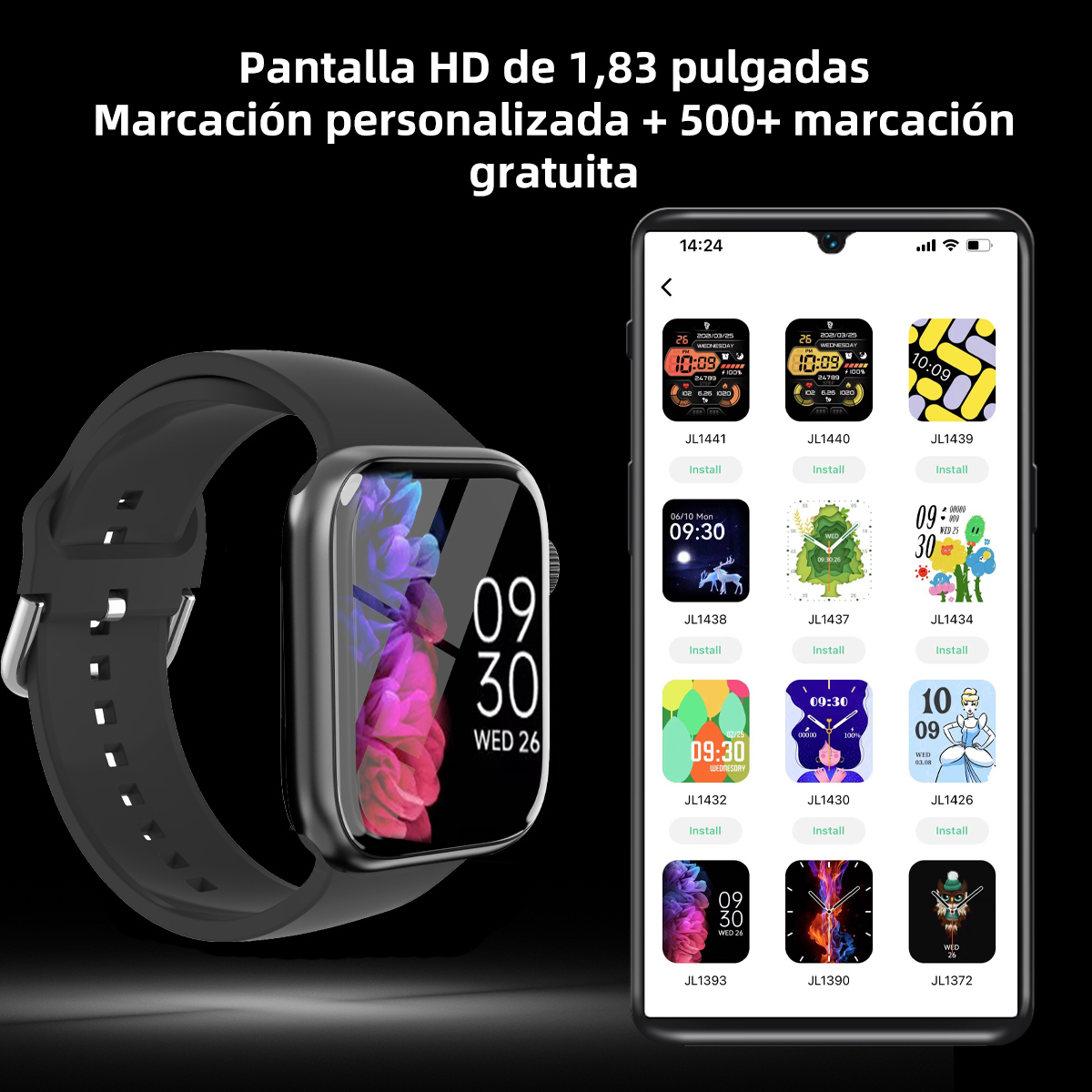 แฟชั่นกีฬานาฬิกาสมาร์ทผู้ชายแล - Smartwatch Faces บทวิจารณ์และราคา