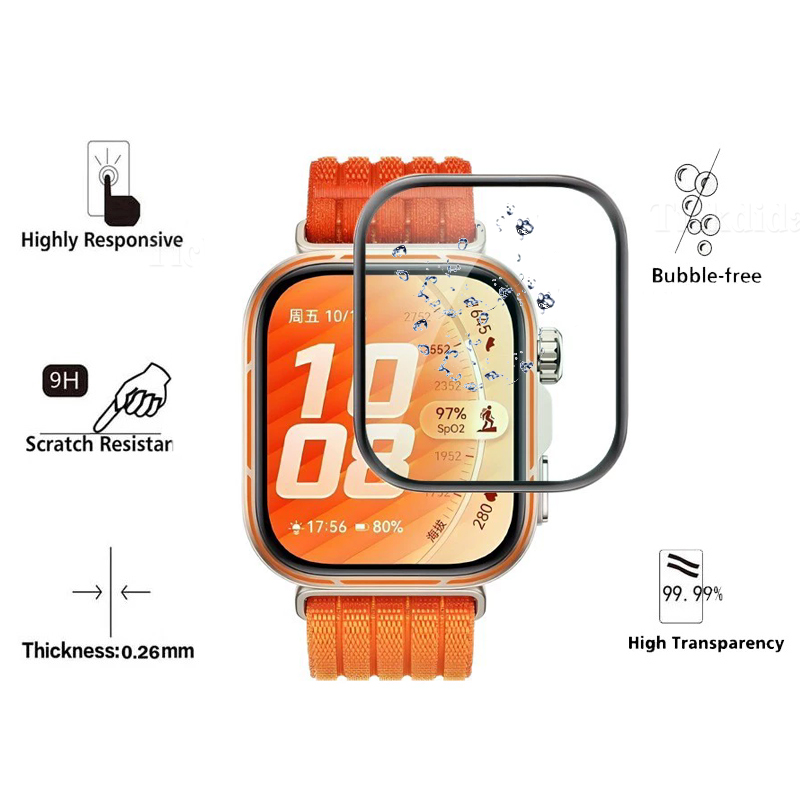 กระจกนิรภัยแบบนุ่มสำหรับหัวเว่ - Huawei Smartwatch Accessories บทวิจารณ์และราคา