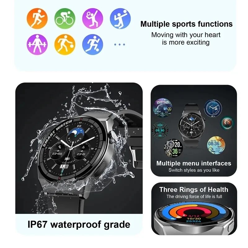 นาฬิกาสมาร์ทวอทช์ซีรีส์ GT สำห - Smartwatch Faces บทวิจารณ์และราคา